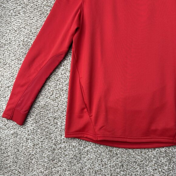 Under Armour Command Sweatshirt Womens Small Red 1/4 Zip Pullover Cowl Neck New - Picture 5 of 14